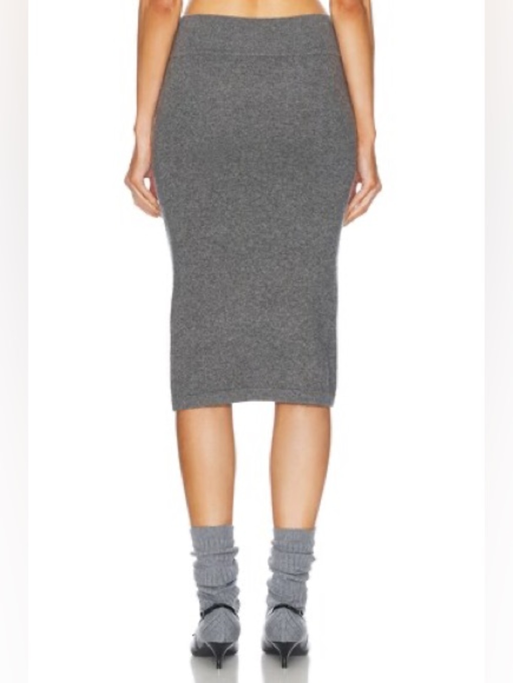 New Enza Costa Cashmere Skirt in Thunder - Picture 4 of 9
